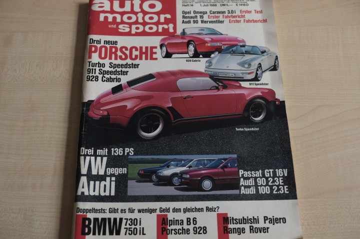 Deckblatt Auto Motor und Sport (14/1988)